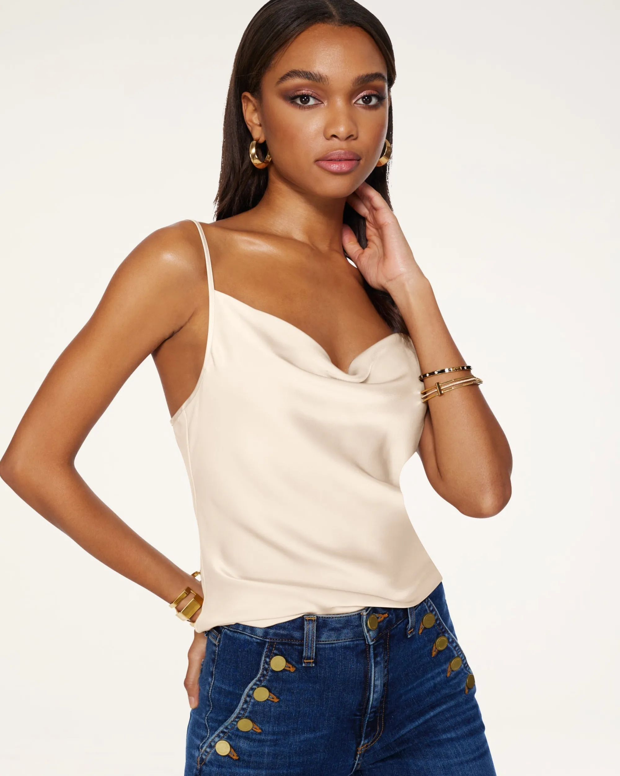 Online Ramy Brook Abigail Cowl Neck Tank Top