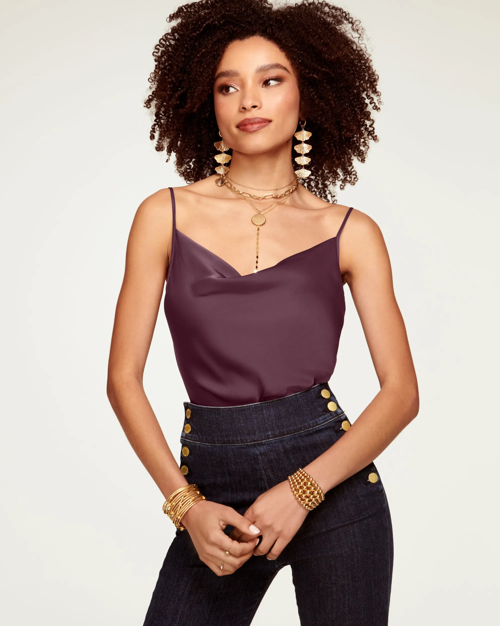 Online Ramy Brook Abigail Cowl Neck Tank Top