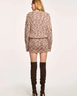 Hot Ramy Brook Adeliza V-Neck Mini Sweater Dress Neutralcombo