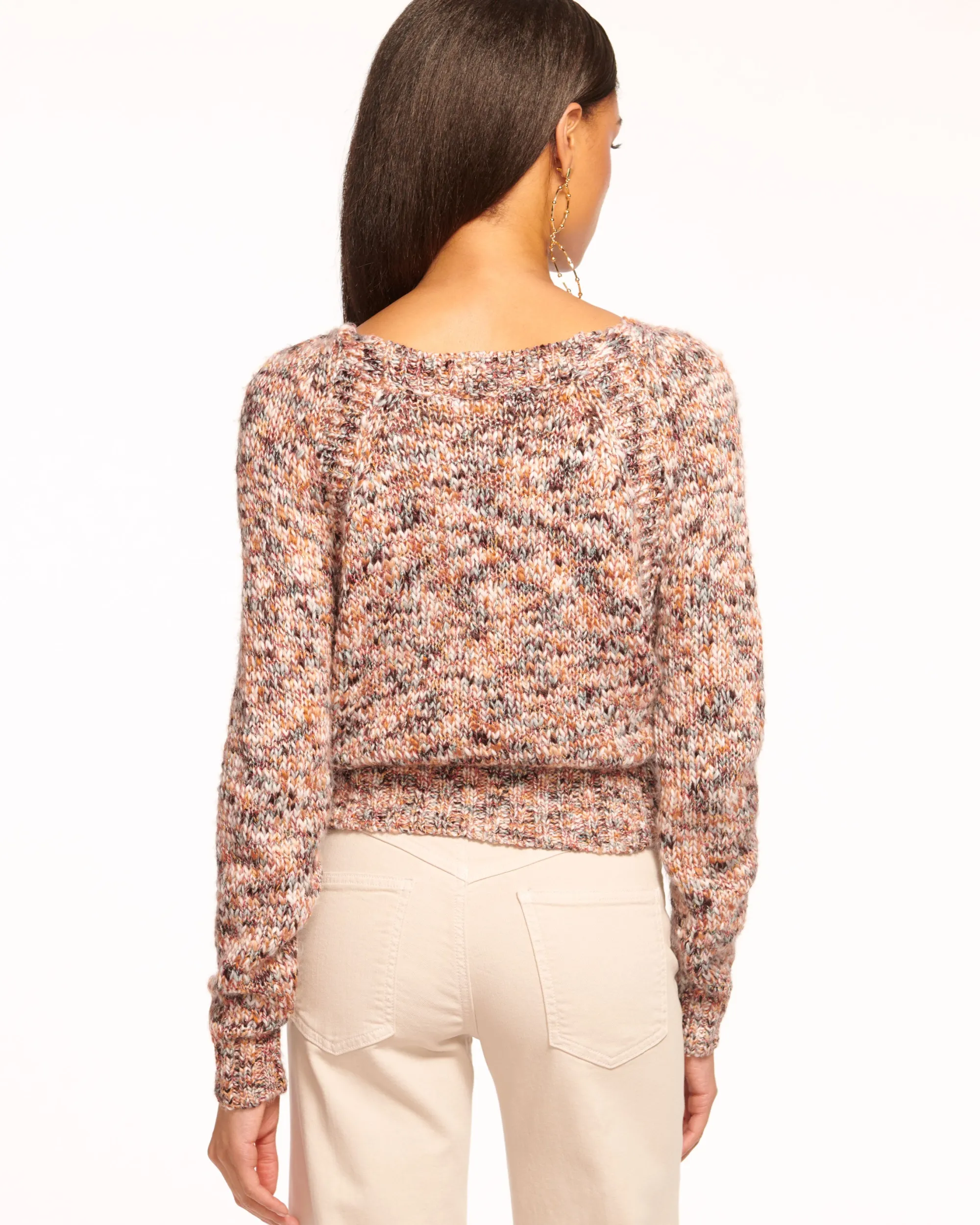 Fashion Ramy Brook Alden Long Sleeve Sweater Neutralcombo