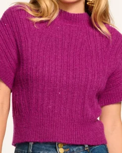 Online Ramy Brook Amadeus Short Sleeve Wool Sweater