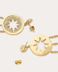 New Ramy Brook Amandine Statement Earrings Goldneutral
