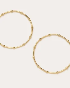 Discount Ramy Brook Angely Drop Hoop Earrings Gold