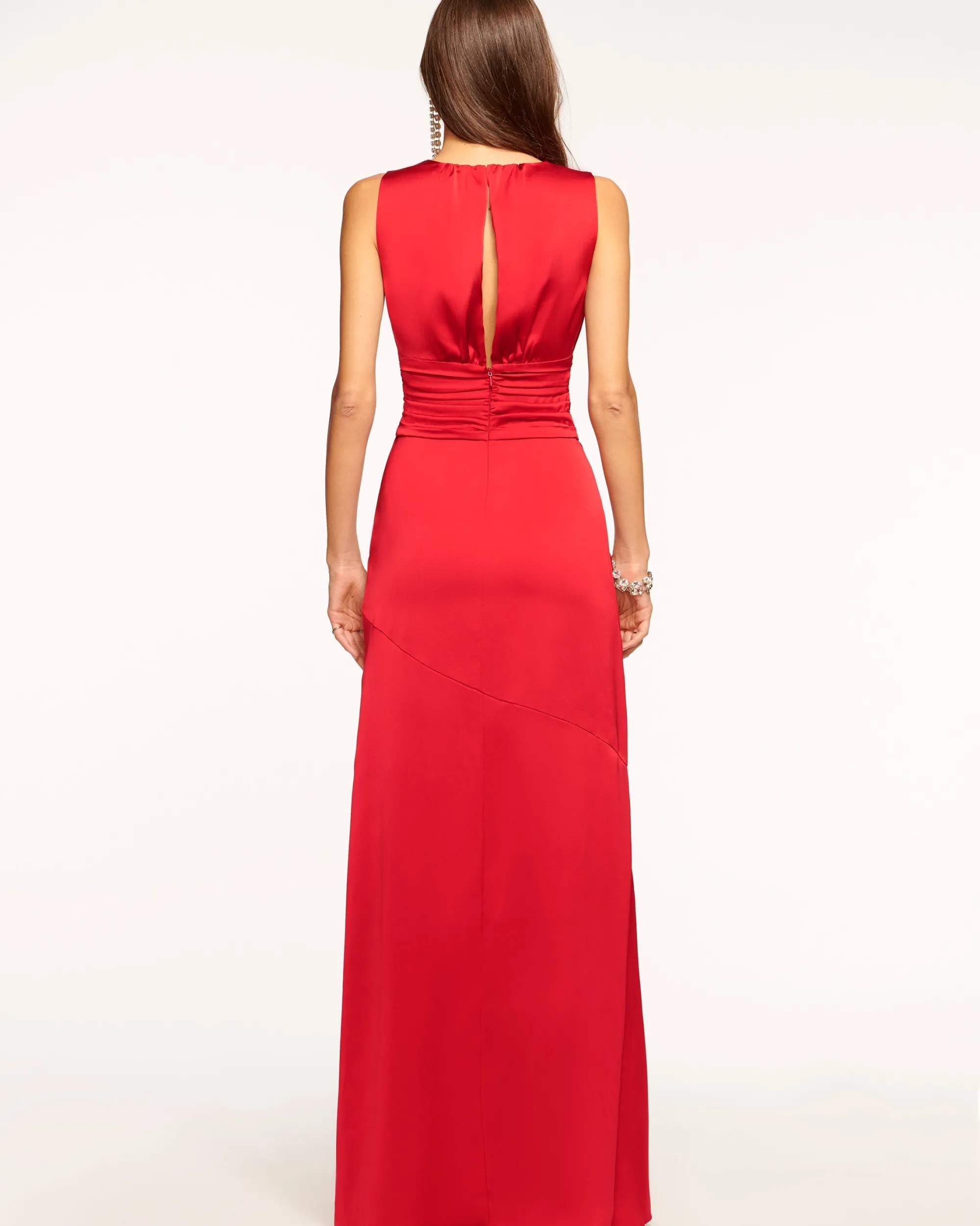 Discount Ramy Brook August Plunging Embellished Gown Navy