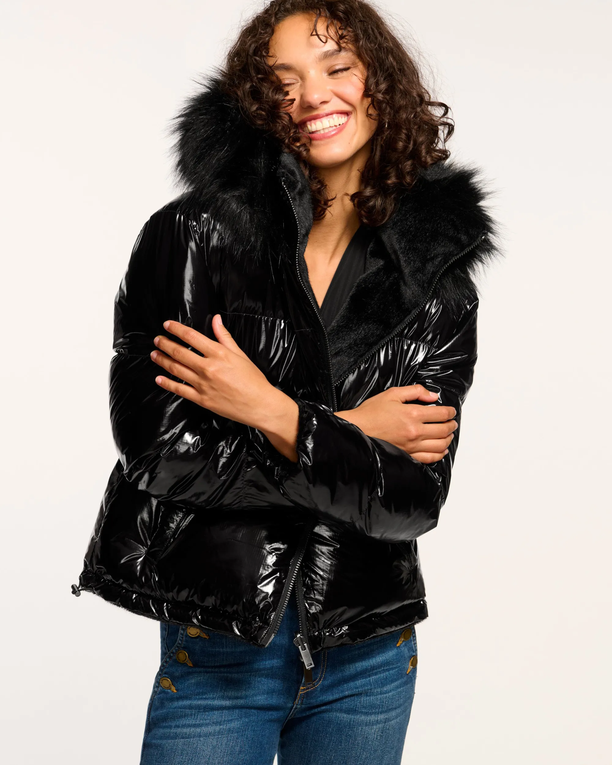 Online Ramy Brook Beatrice Reversible Puffer Coat Black