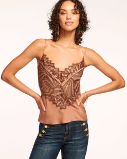 Clearance Ramy Brook Billie Lace Cami Tank Top Bronzelace