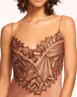Clearance Ramy Brook Billie Lace Cami Tank Top Bronzelace