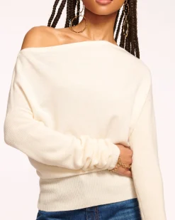 Discount Ramy Brook Chance Wool Off-The-Shoulder Sweater