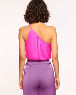 Fashion Ramy Brook Cheryl One-Shoulder Crop Top