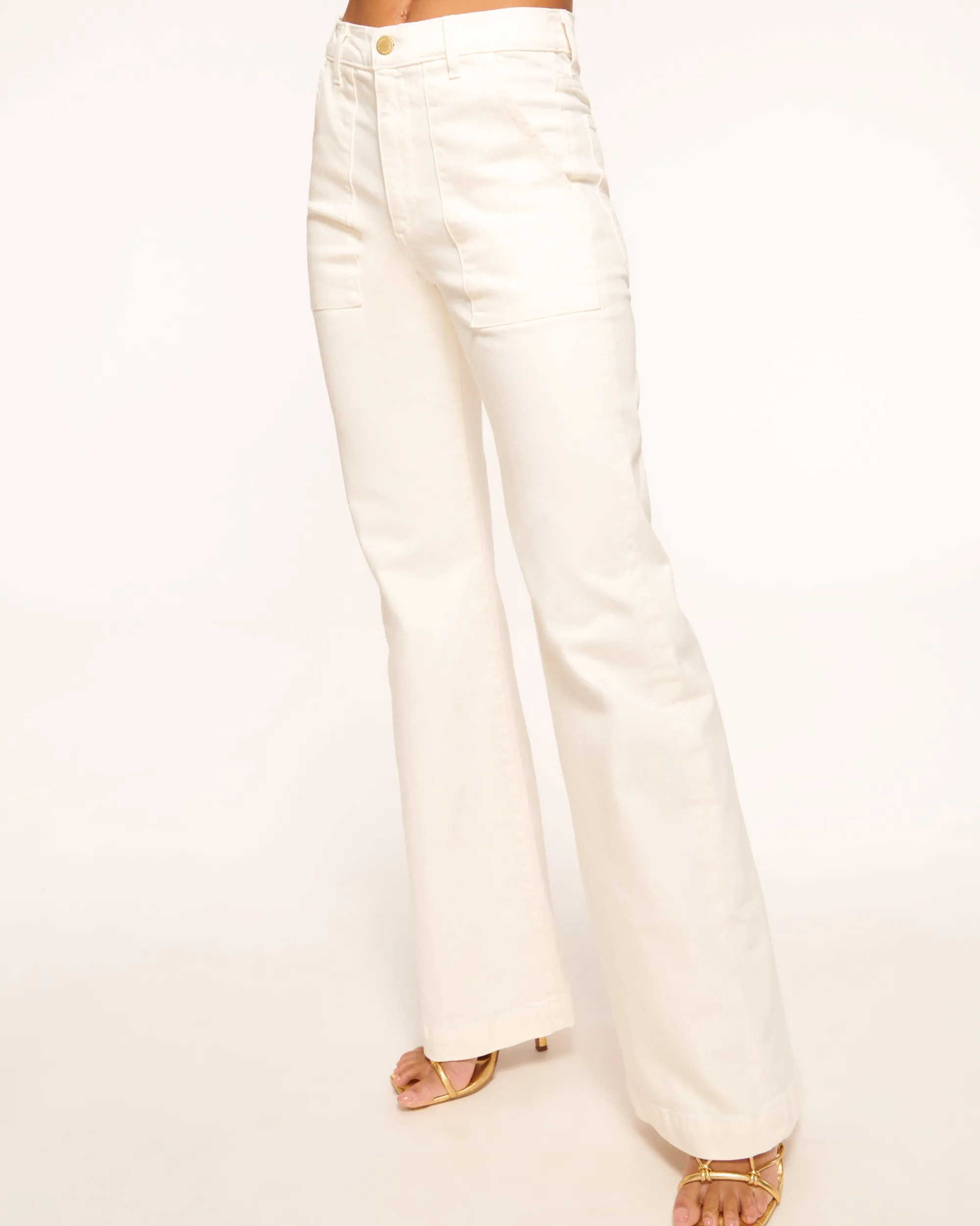 Outlet Ramy Brook Clifford Wide Leg Jean White