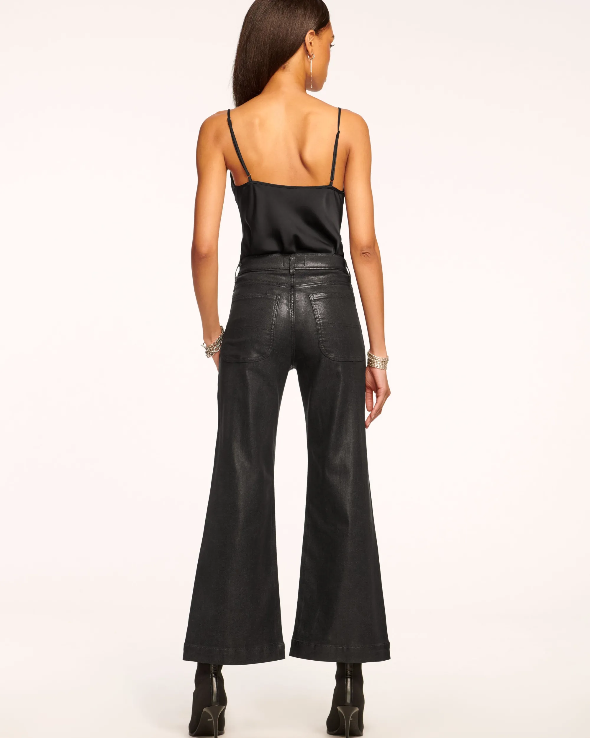 Online Ramy Brook Cropped Metallic Clifford Jean Blackmetallic