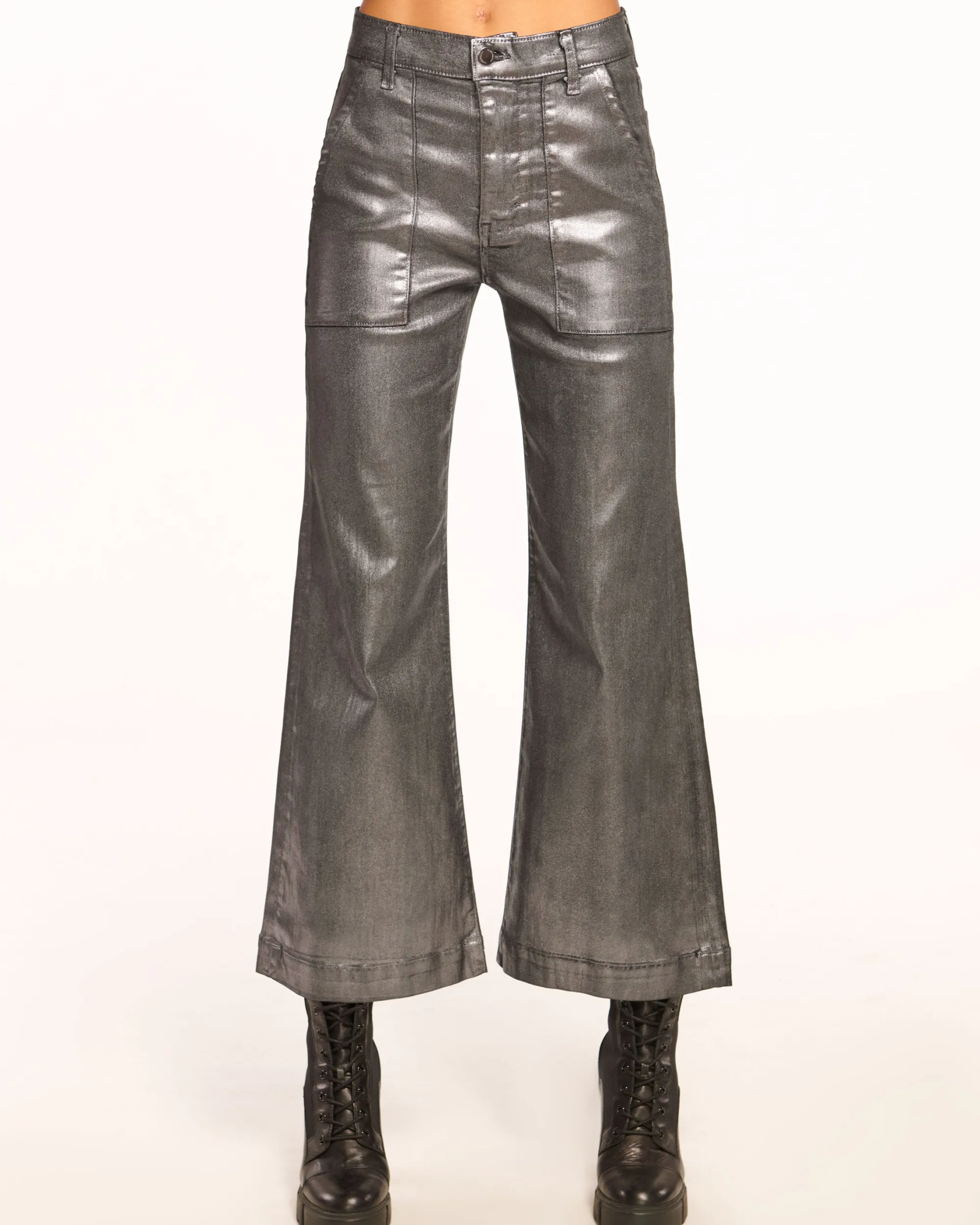 Online Ramy Brook Cropped Metallic Clifford Jean Blackmetallic