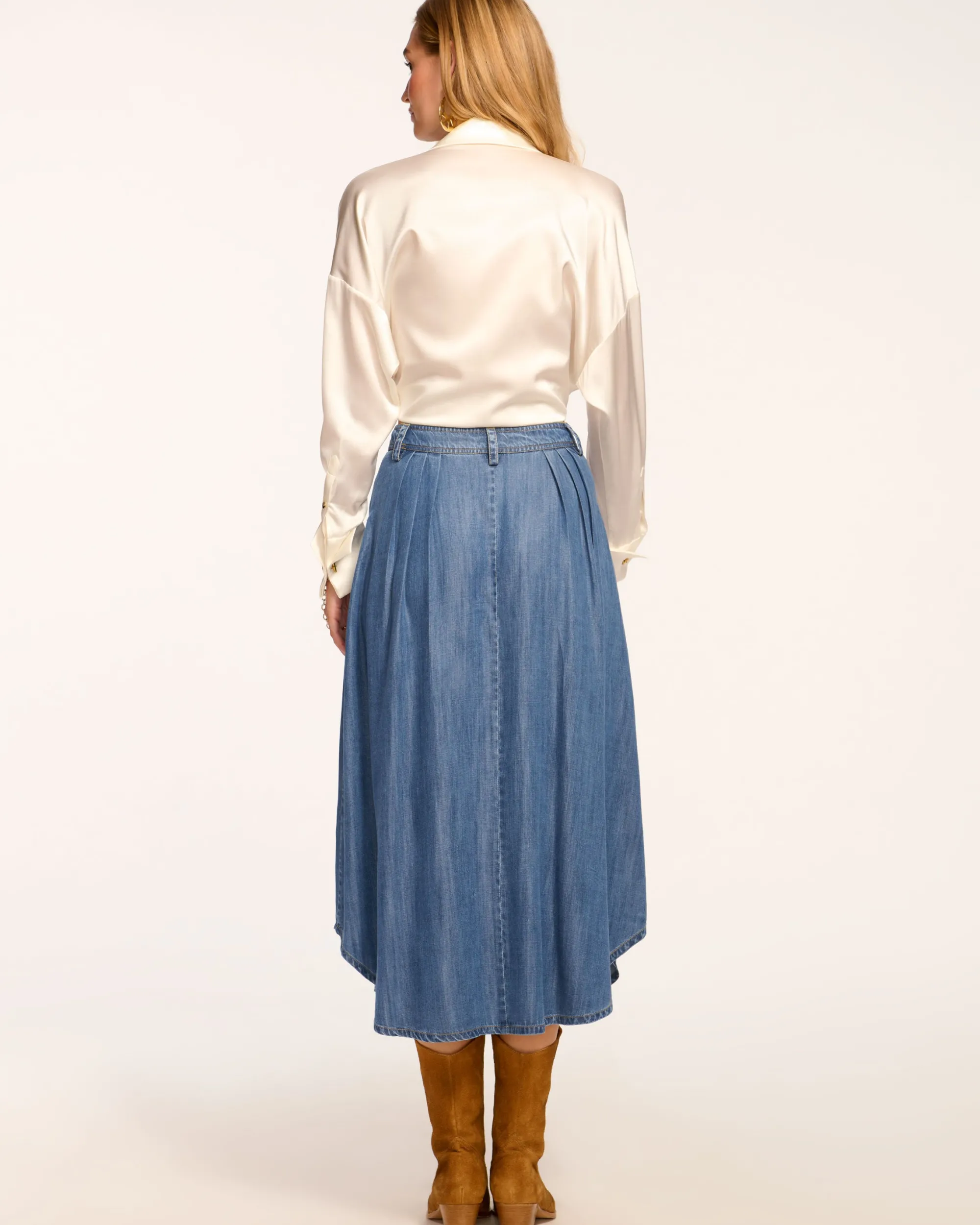 Sale Ramy Brook Dallas Midi Skirt Chambray