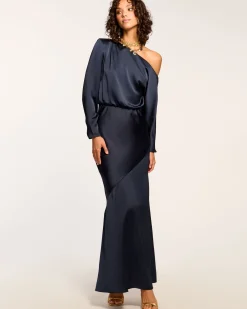Fashion Ramy Brook Damiris Off-The-Shoulder Gown Navy