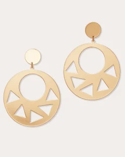 Online Ramy Brook Dayana Cutout Disc Earrings Gold
