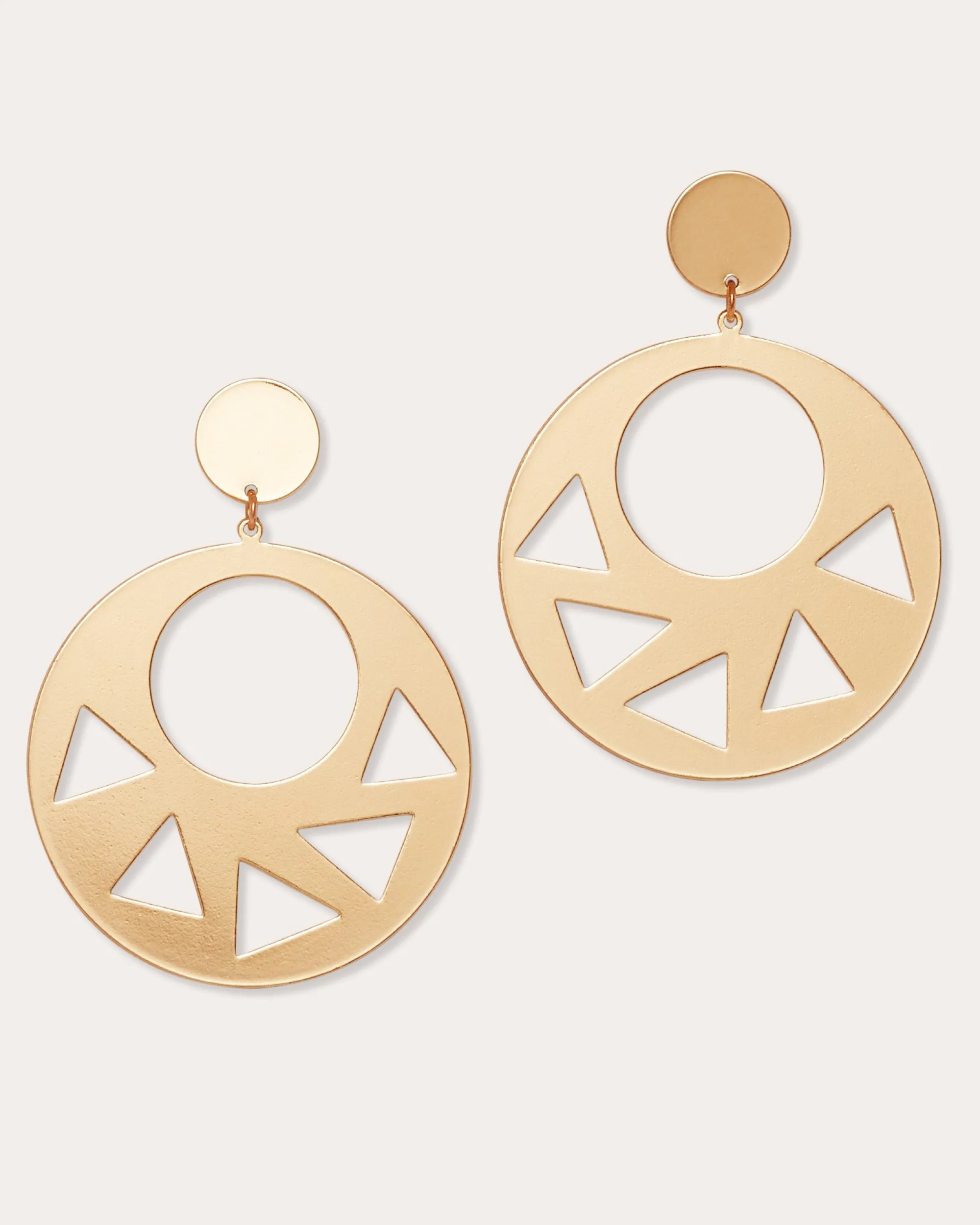Online Ramy Brook Dayana Cutout Disc Earrings Gold