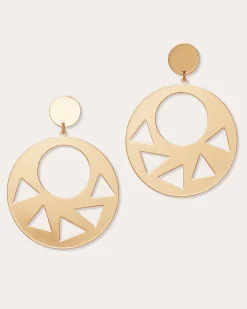 Online Ramy Brook Dayana Cutout Disc Earrings Gold