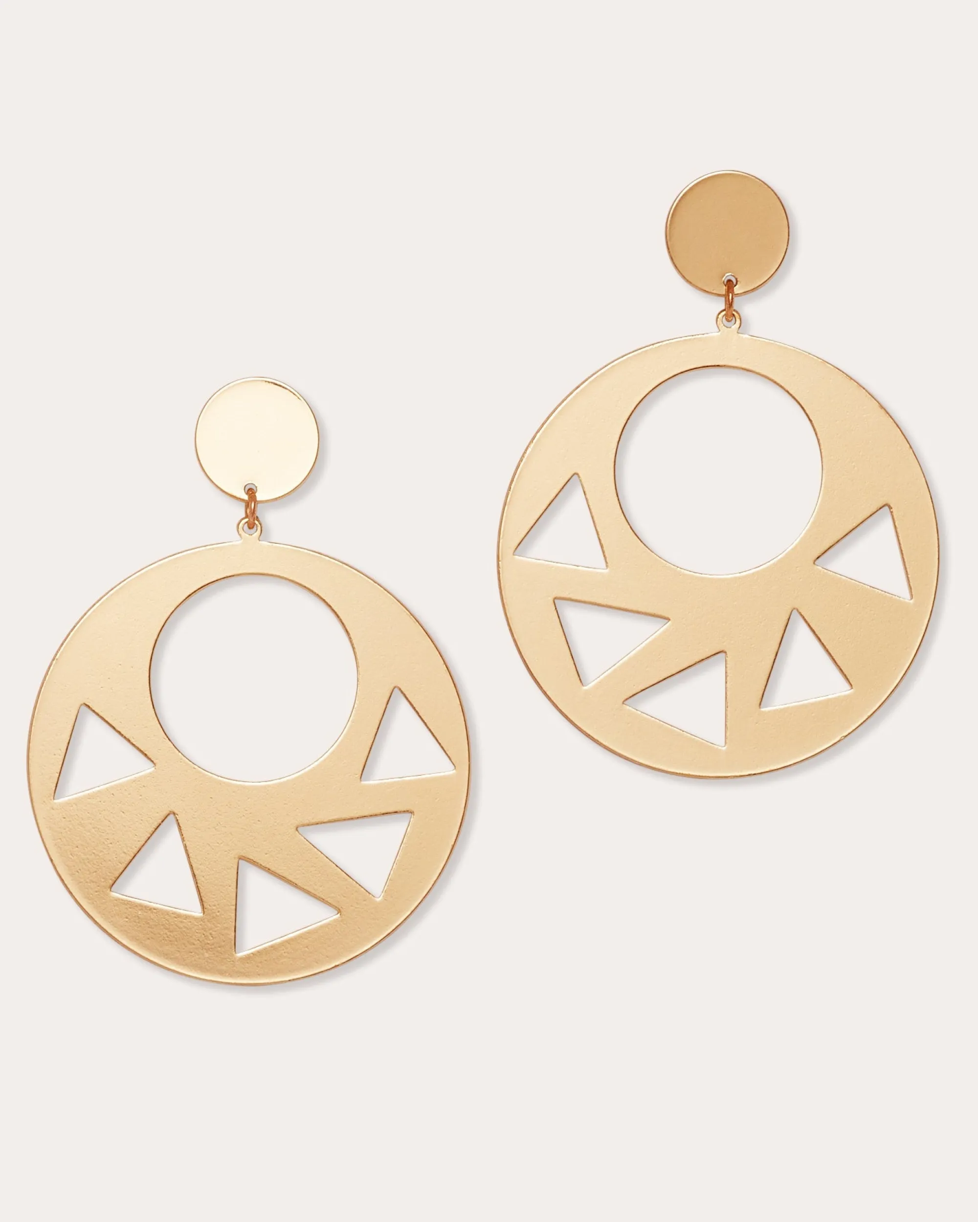 Online Ramy Brook Dayana Cutout Disc Earrings Gold