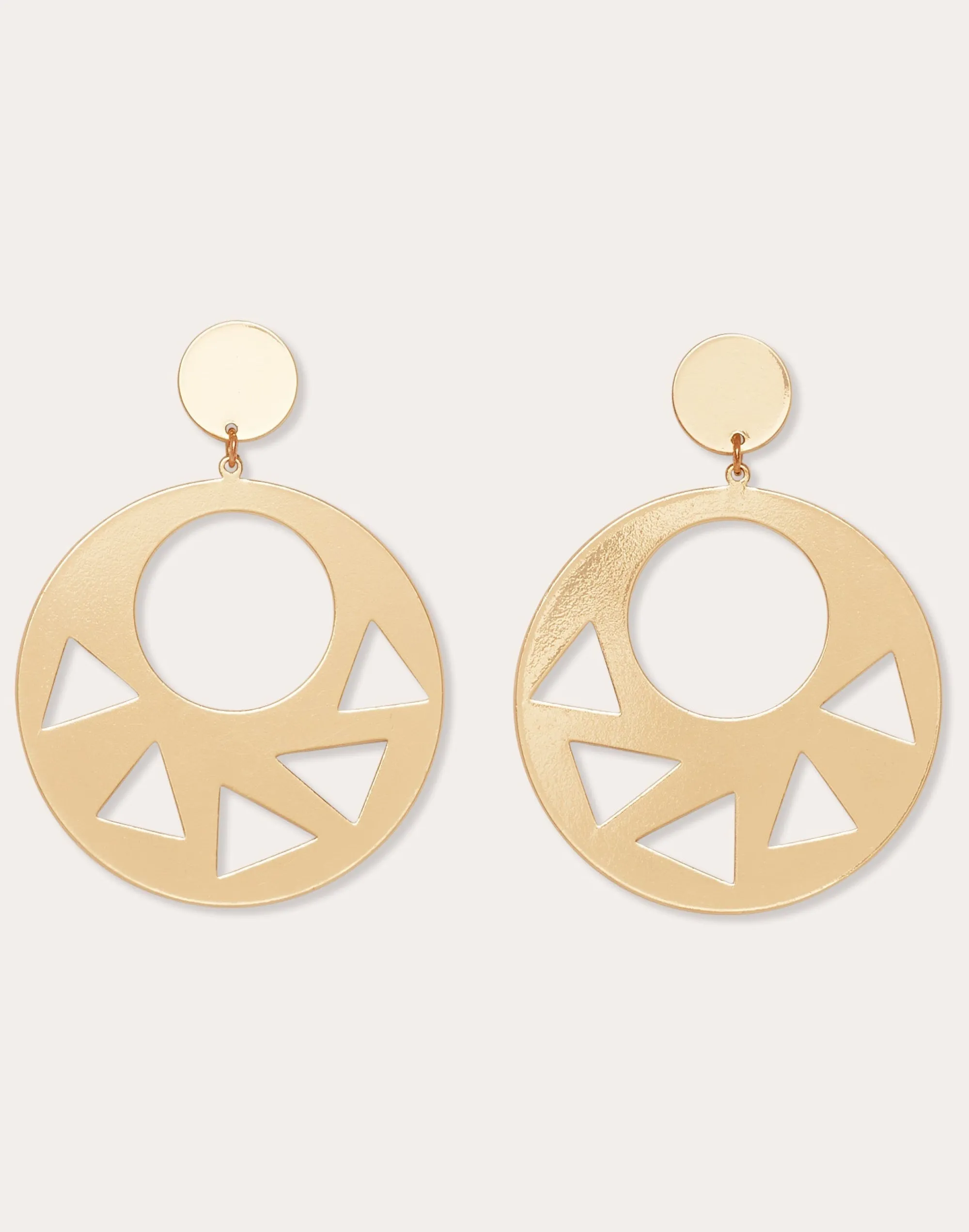 Online Ramy Brook Dayana Cutout Disc Earrings Gold