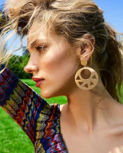 Online Ramy Brook Dayana Cutout Disc Earrings Gold