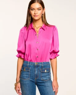 Best Ramy Brook Dina Button Down Bodysuit