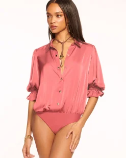 Best Ramy Brook Dina Button Down Bodysuit