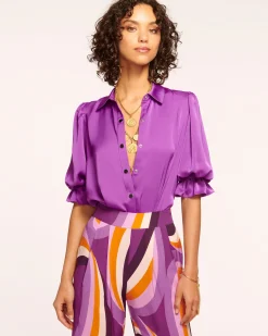 Best Ramy Brook Dina Button Down Bodysuit