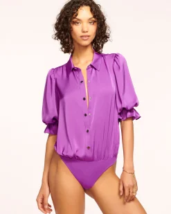 Best Ramy Brook Dina Button Down Bodysuit