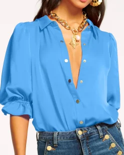 Best Ramy Brook Dina Button Down Bodysuit