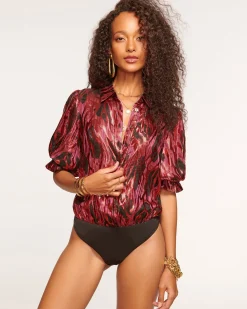 Best Ramy Brook Dina Button Down Bodysuit
