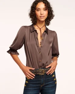 Best Ramy Brook Dina Button Down Bodysuit