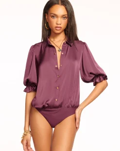 Best Ramy Brook Dina Button Down Bodysuit