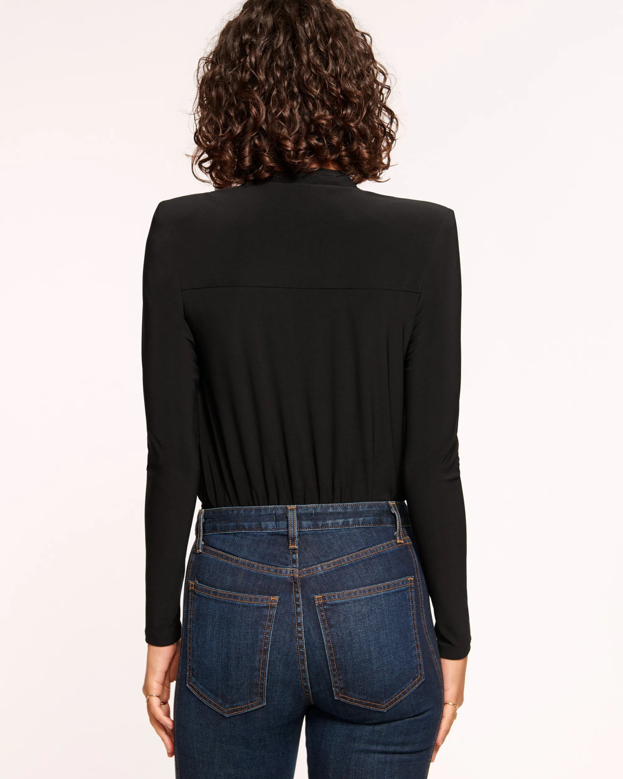 Sale Ramy Brook Eden Jersey Cowl Neck Top Black