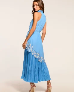 Fashion Ramy Brook Eleah Embellished High Neck Maxi Dress Ribbonblue