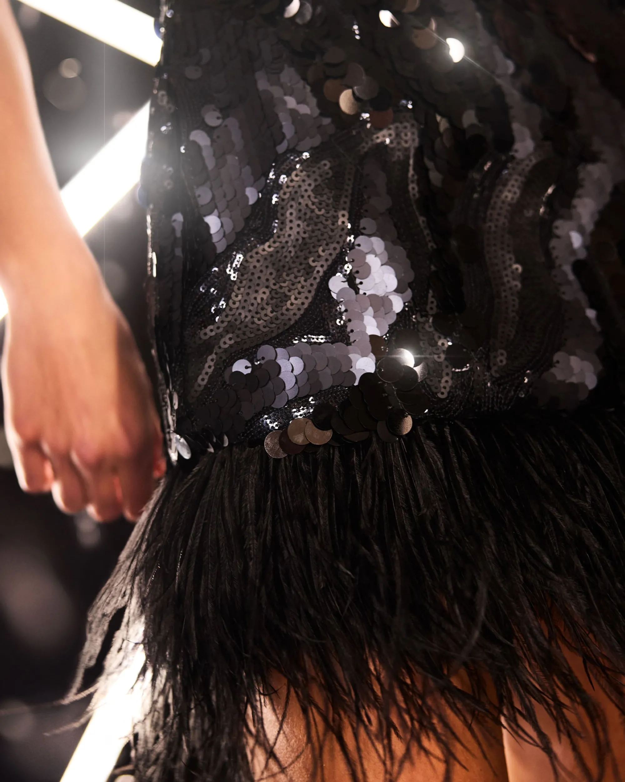 Clearance Ramy Brook Elsie Sequin Feather Mini Dress