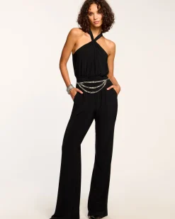 Discount Ramy Brook Femi Jersey Halter Neck Jumpsuit Black