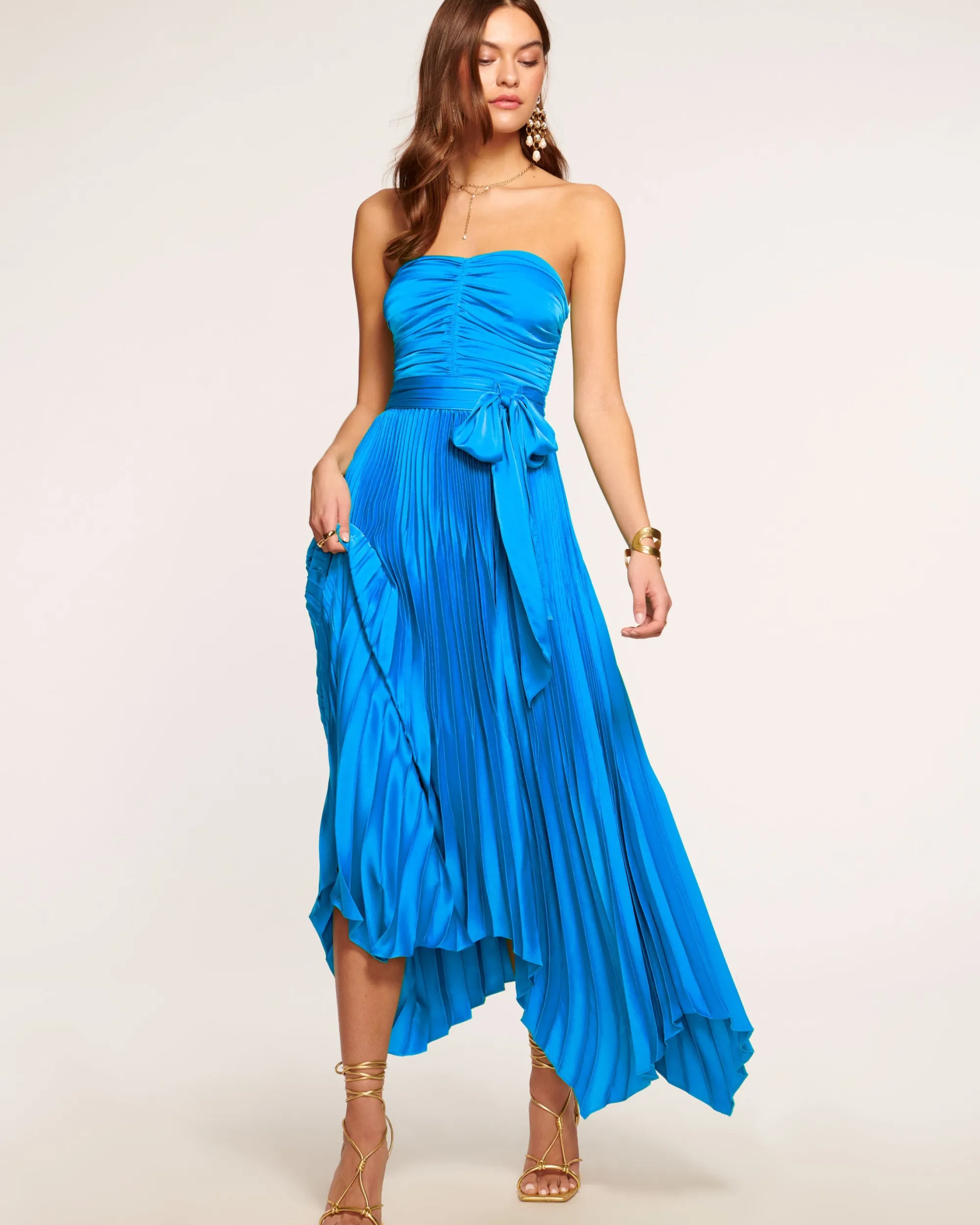 Hot Ramy Brook Fernanda Strapless Midi Dress Pinotnoir