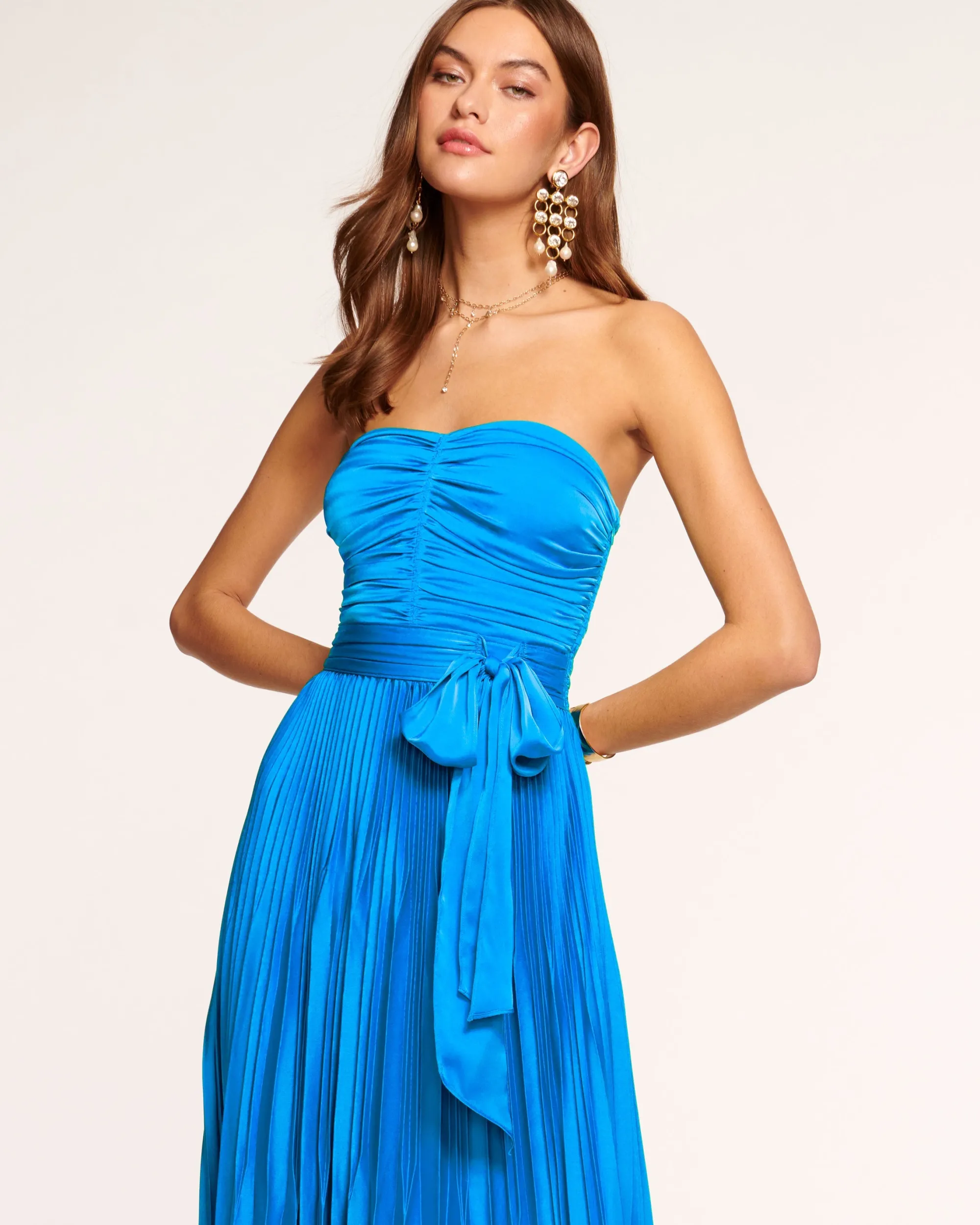 Hot Ramy Brook Fernanda Strapless Midi Dress Pinotnoir