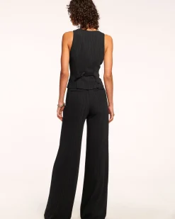 Online Ramy Brook Gaius Wide Leg Trouser Blackstripe