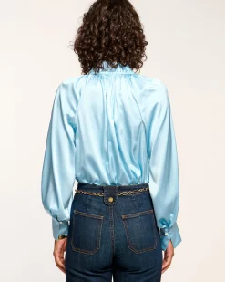 Clearance Ramy Brook Gayle Silk Long Sleeve Blouse