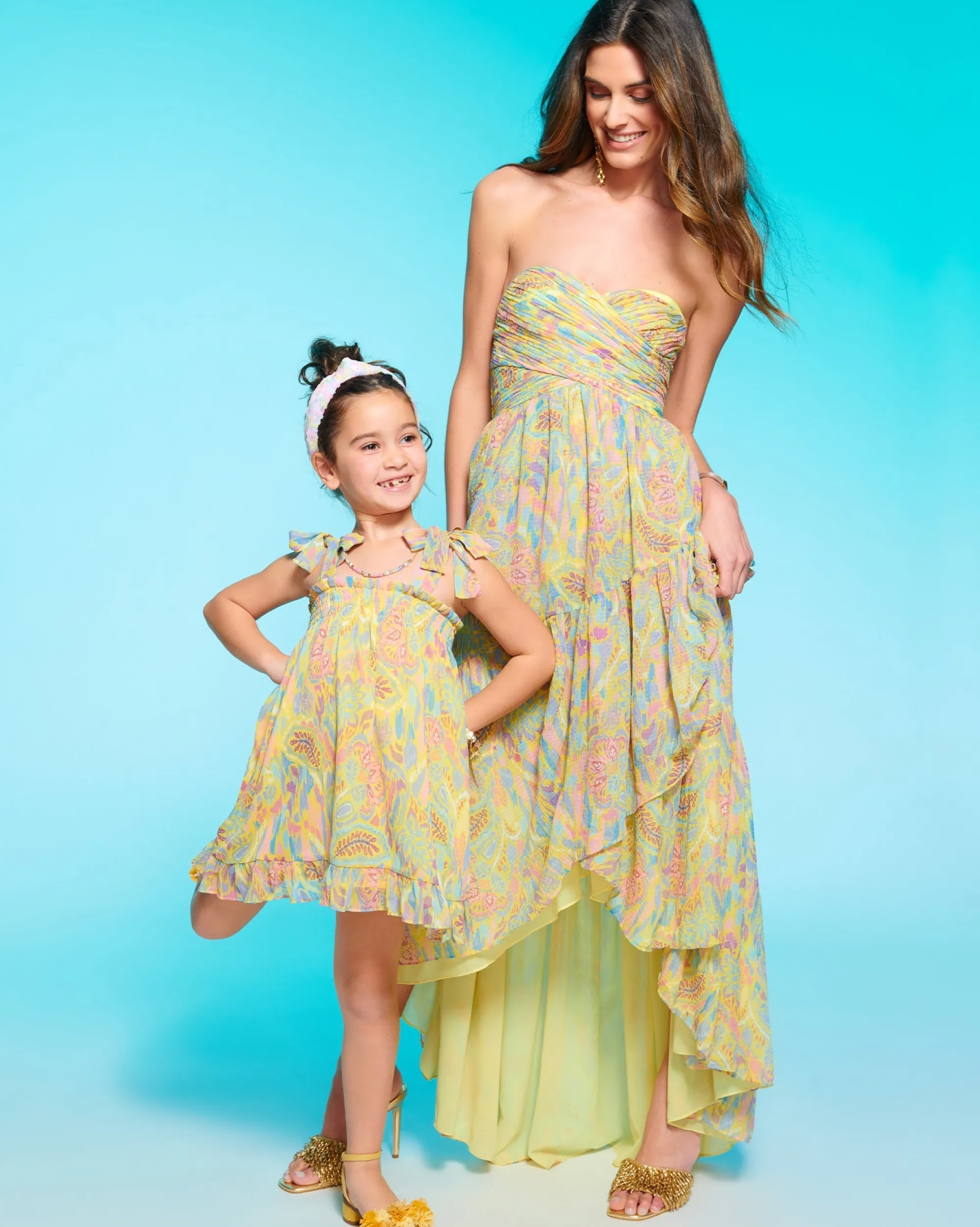 Clearance Ramy Brook Girls Babydoll Franka Dress Blueleaf