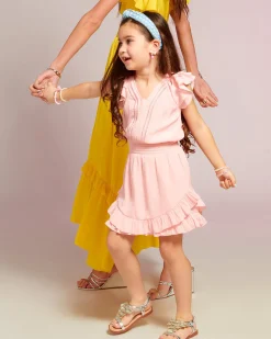 Fashion Ramy Brook Girls Lola Ruffle Mini Dress Yuzu