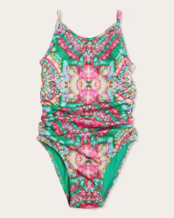 Hot Ramy Brook Girls Printed Jessica One Piece Greenpalais