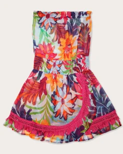 Sale Ramy Brook Girls Sonia Coverup Mini Dress Tropicalflower