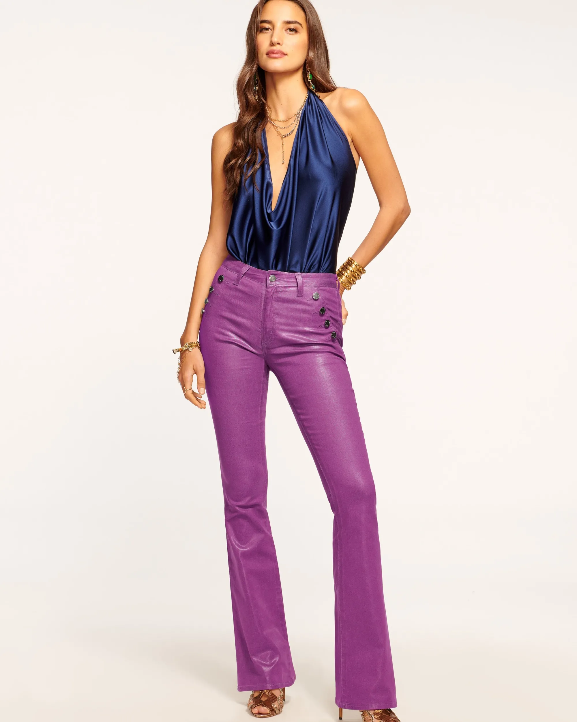 Fashion Ramy Brook Helena High-Rise Flare Jean