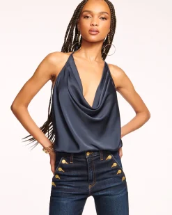 Best Ramy Brook Hettie Cowl Neck Halter Top