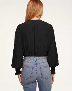 Online Ramy Brook Isla Puff Sleeve Blouse Sandstone