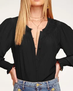 Online Ramy Brook Isla Puff Sleeve Blouse Sandstone