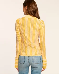 Clearance Ramy Brook Ivana Cardigan Sweater Daisystripe
