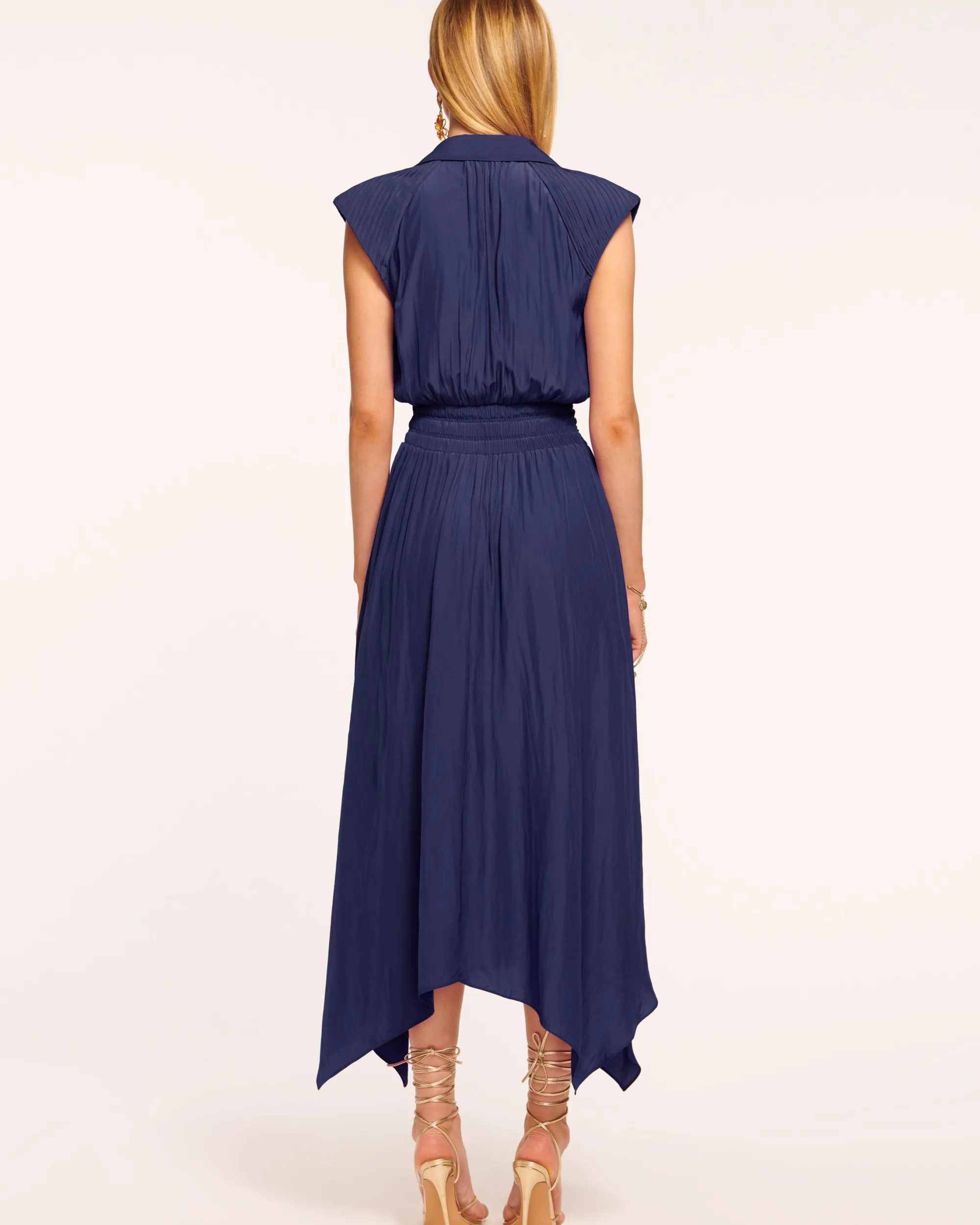 Outlet Ramy Brook Ivy Belted Midi Dress Springnavy